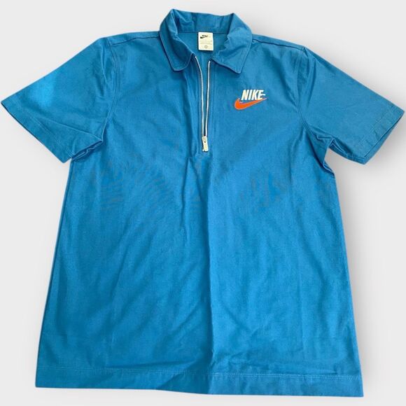 Nike Sportswear Overshirt 1/2 Half Zip Marina Blue DM5283-407 Mens size S New - Picture 2 of 9